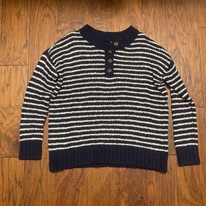 american eagle navy striped henley sweater